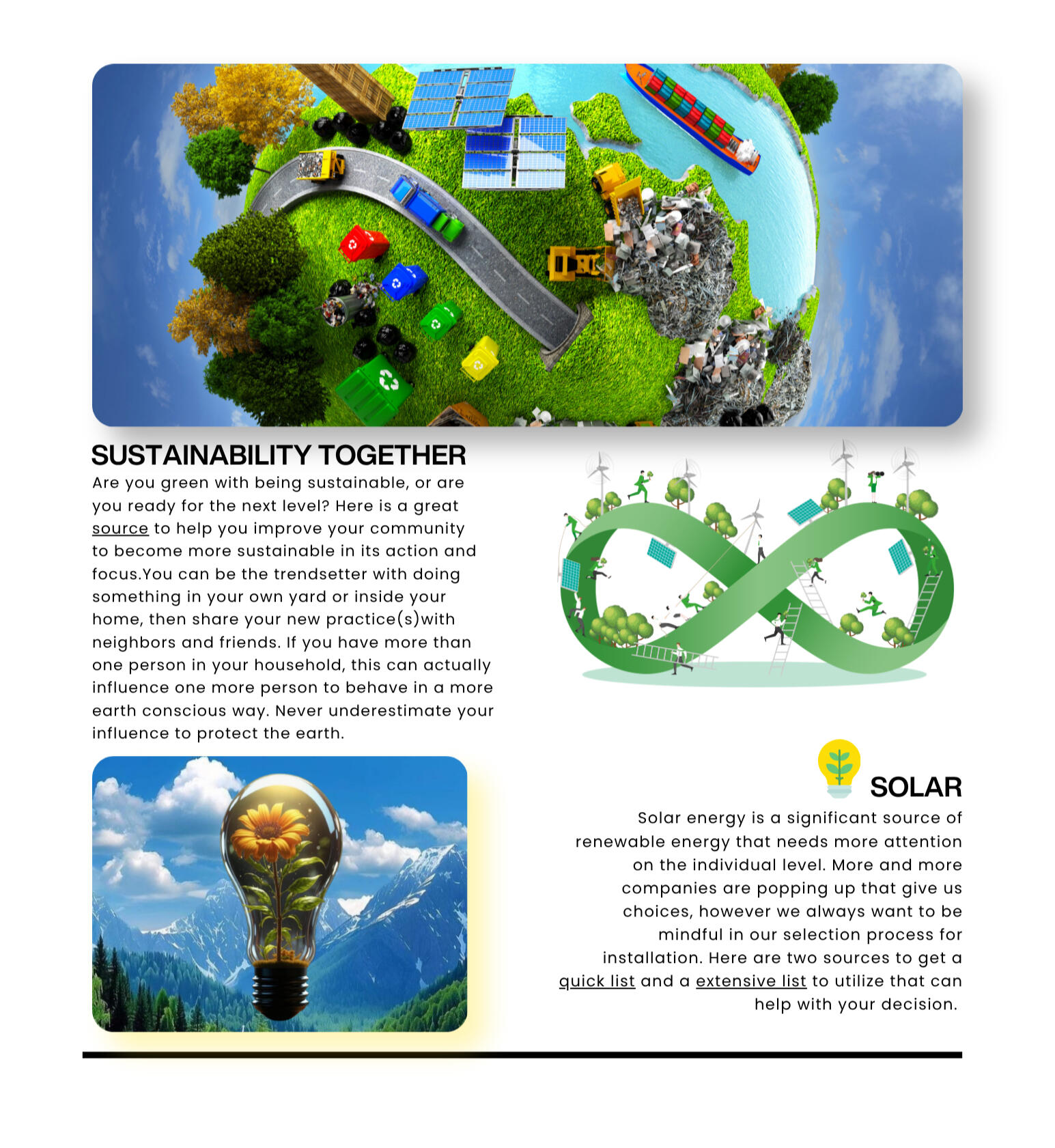 Ways to share sustainability resources